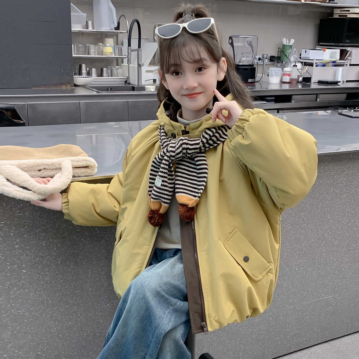 女童秋冬装外套2025新款儿童洋气今年流行爆款棉袄小女孩冬装棉衣