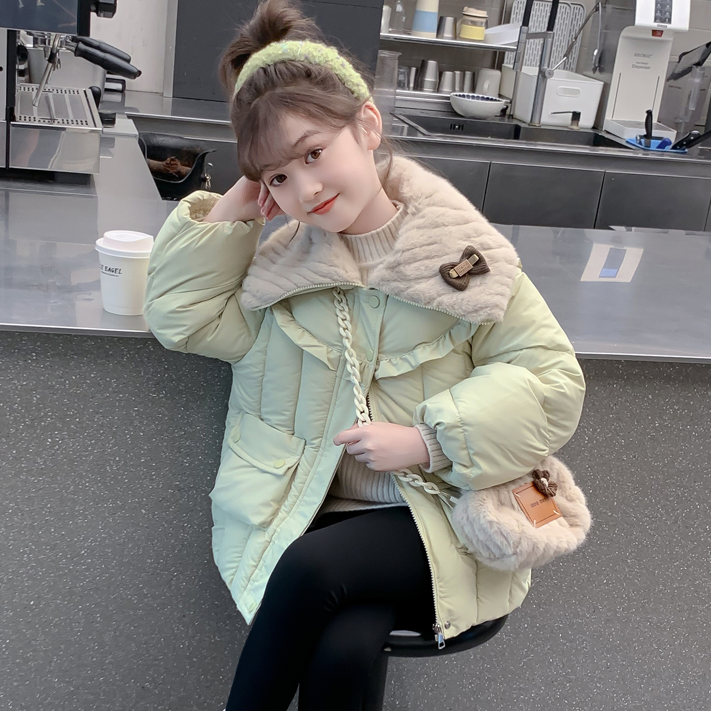 女童冬装2025新款棉服儿童网红洋气爆款羽绒棉衣外套女孩冬季棉袄