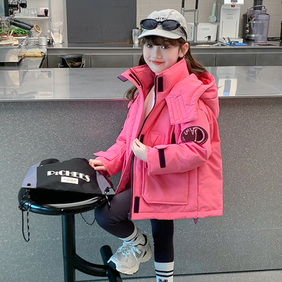 中长款加厚女童洋气羽绒服
