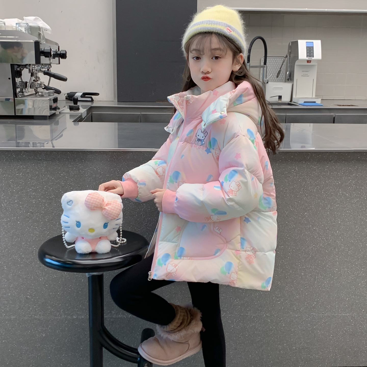 女童棉服冬装2025新款儿童网红洋气加厚爆款羽绒外套女孩冬季棉袄