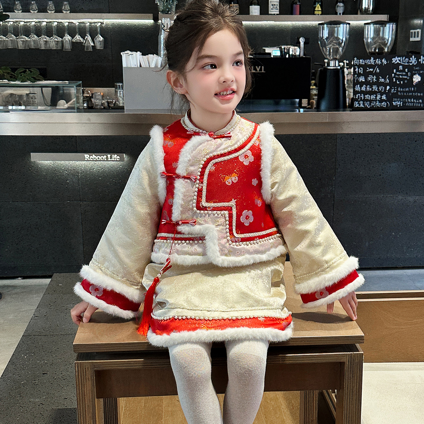 汉服女童连衣裙2025新款冬装儿童洋气国风爆款旗袍公主裙女孩裙子,童装/婴儿装/亲子装,汉服,淘宝优惠券,粉丝福利购,淘宝优惠卷