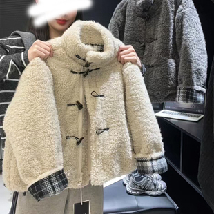 女童棉服2026新款冬季儿童时髦洋气加厚毛毛衣小女孩冬装网红外套