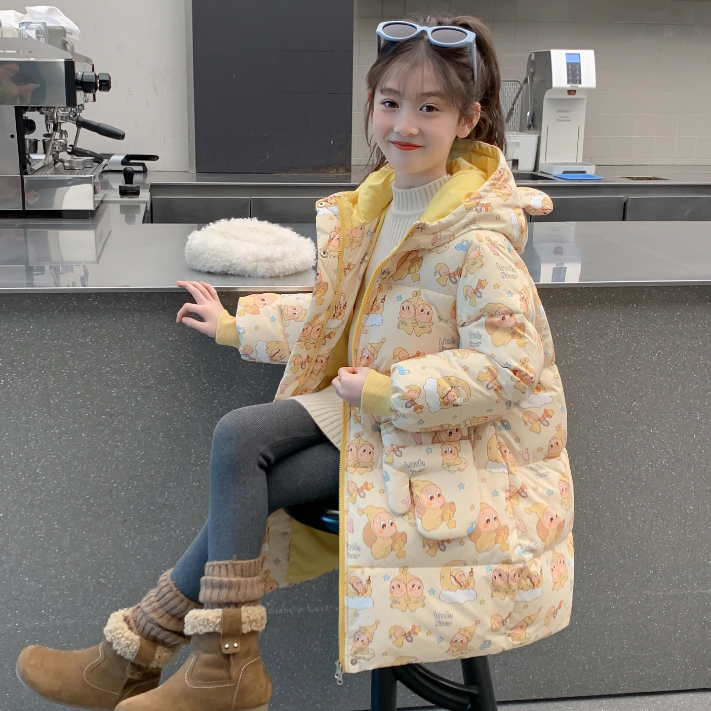 女童棉服冬装2025新款儿童洋气中长款爆款羽绒棉袄小女孩冬季外套