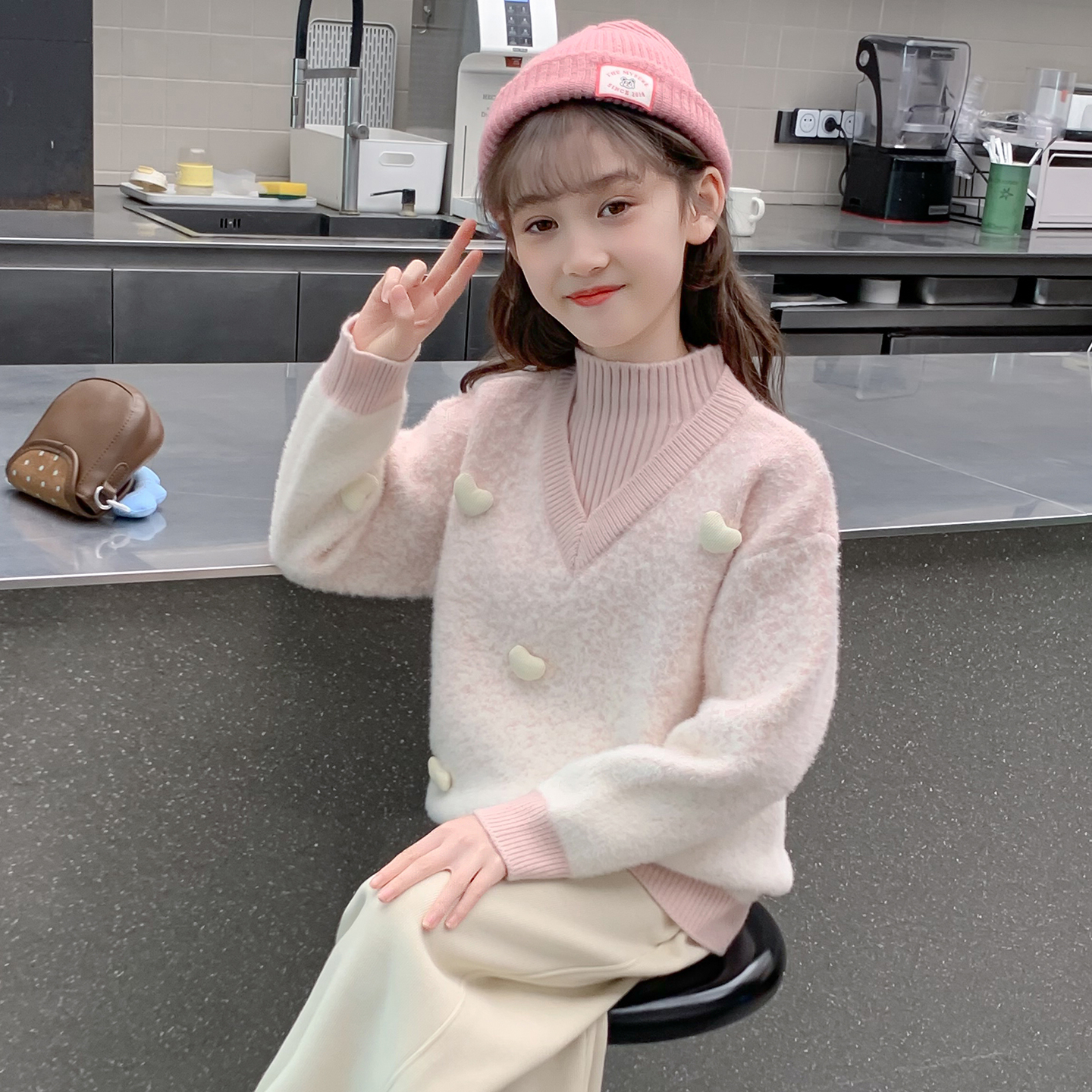 TMM25663-沁水蓝毛衣3