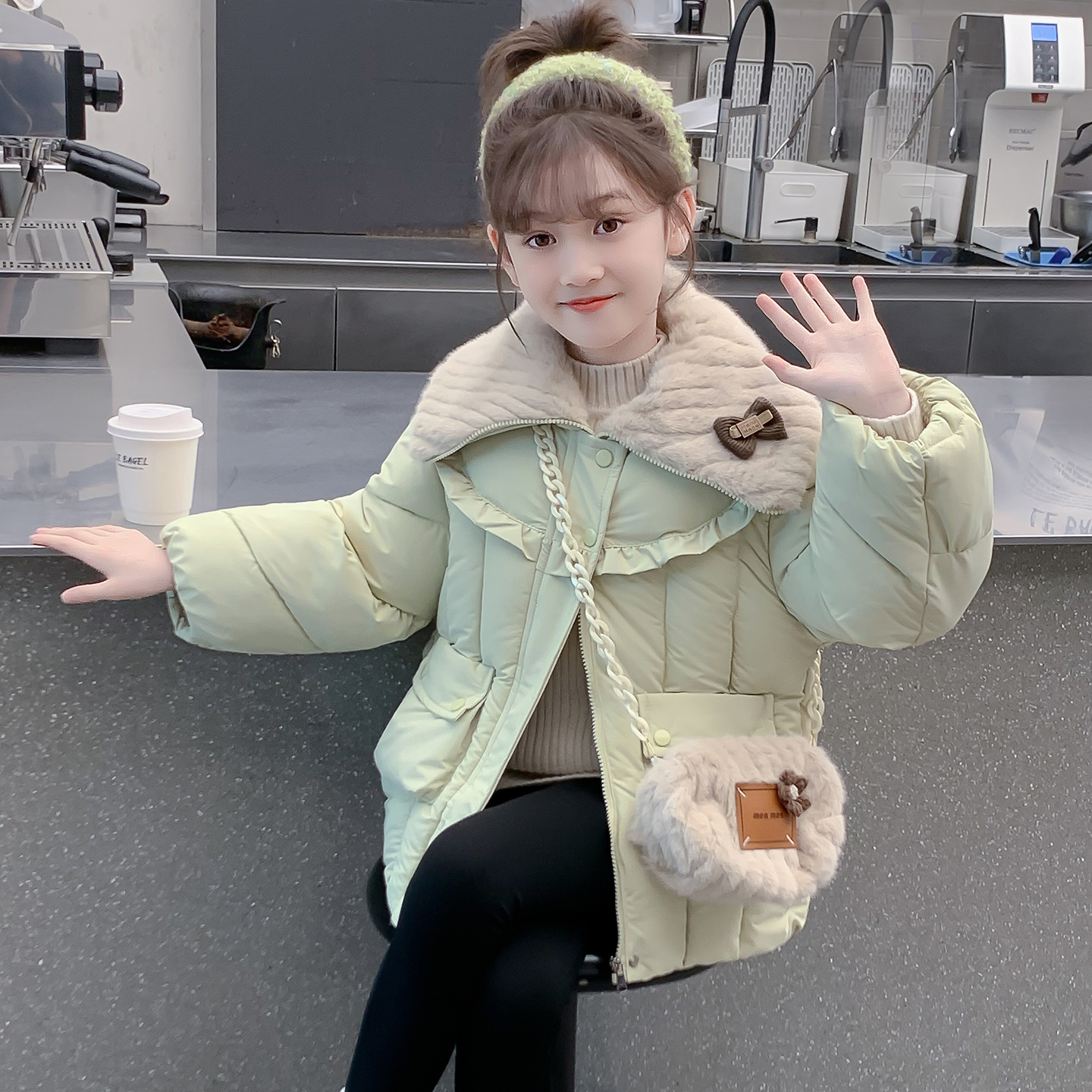 女童羽绒服冬季2025新款儿童网红洋气时髦爆款女孩白鸭绒冬装外套
