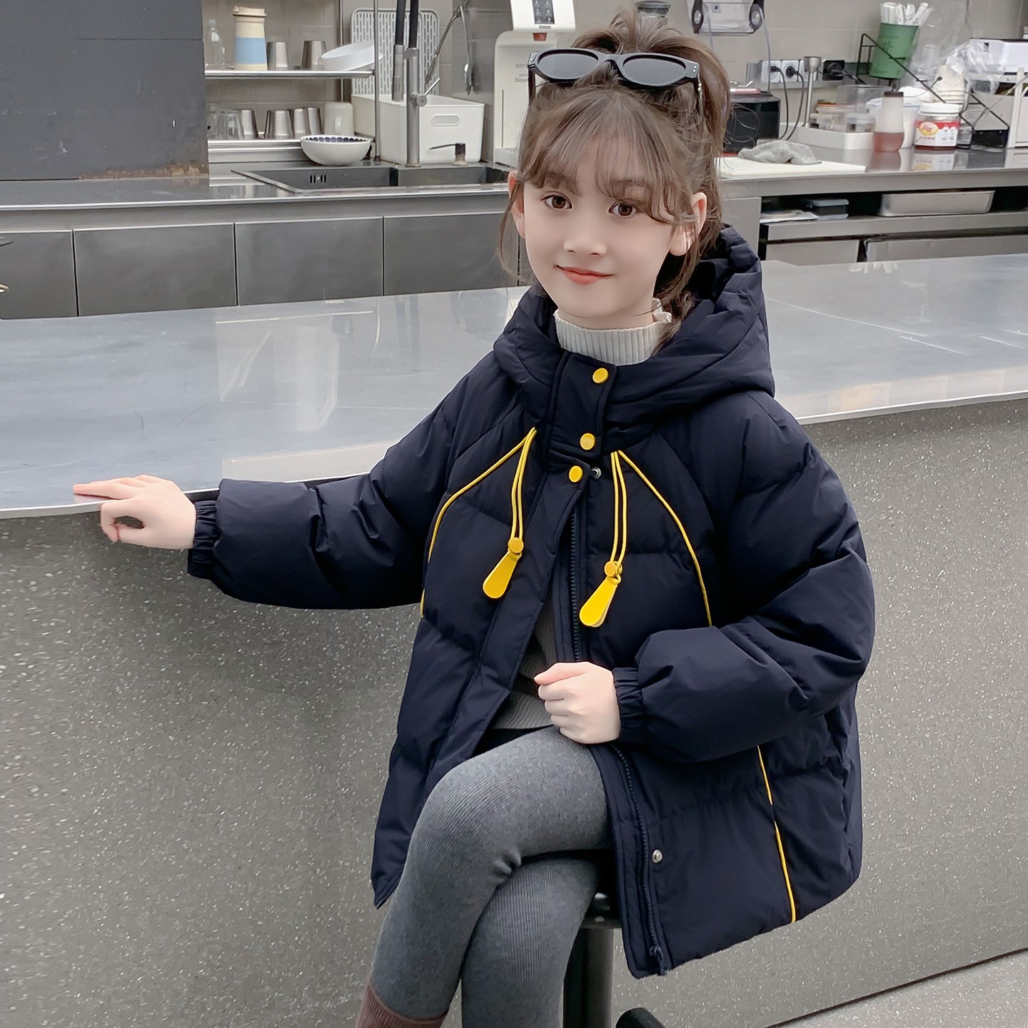 女童冬装棉服2025新款儿童洋气时髦加厚羽绒棉袄外套女孩冬季棉衣