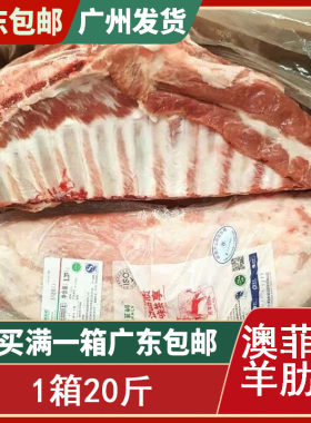 美洋洋 羊排 内蒙古草原生羊排新鲜羊肉烧烤食材羊肋排火锅 20斤