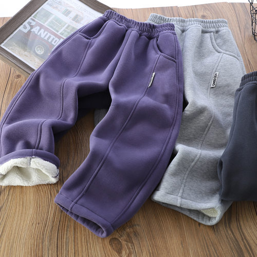 青岛童装工厂儿童羊驼绒保暖裤子