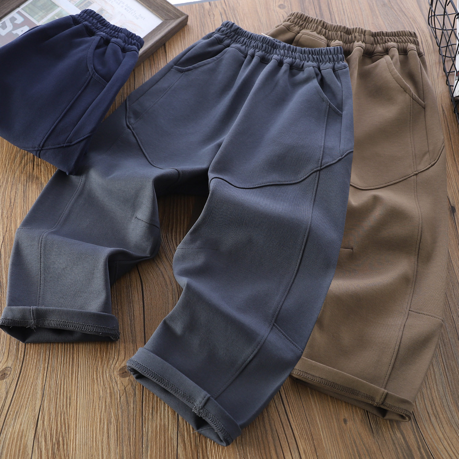 男童休闲裤弯刀裤春秋款2026新款宽松纯色中大童裤子针织拼接卫裤,童装/婴儿装/亲子装,裤子,淘宝优惠券,粉丝福利购,淘宝优惠卷