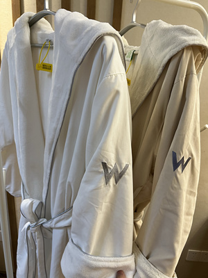 W酒店浴袍长款万豪酒店男女情侣睡袍五星级酒店浴袍