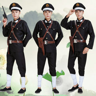 民国警察服装伪军特务皇协军巡捕军装二狗子汉奸国民军舞台演出服