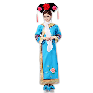 清朝古装女儿童延禧攻略还珠格格满族服装旗服宫女后宫反串演出服