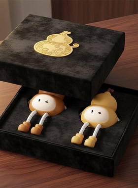 国潮卡通树脂桌面摆件礼盒乔迁