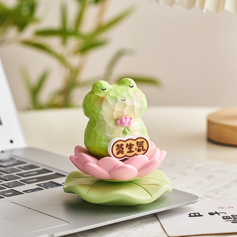 新中式卡通青蛙桌面摆件