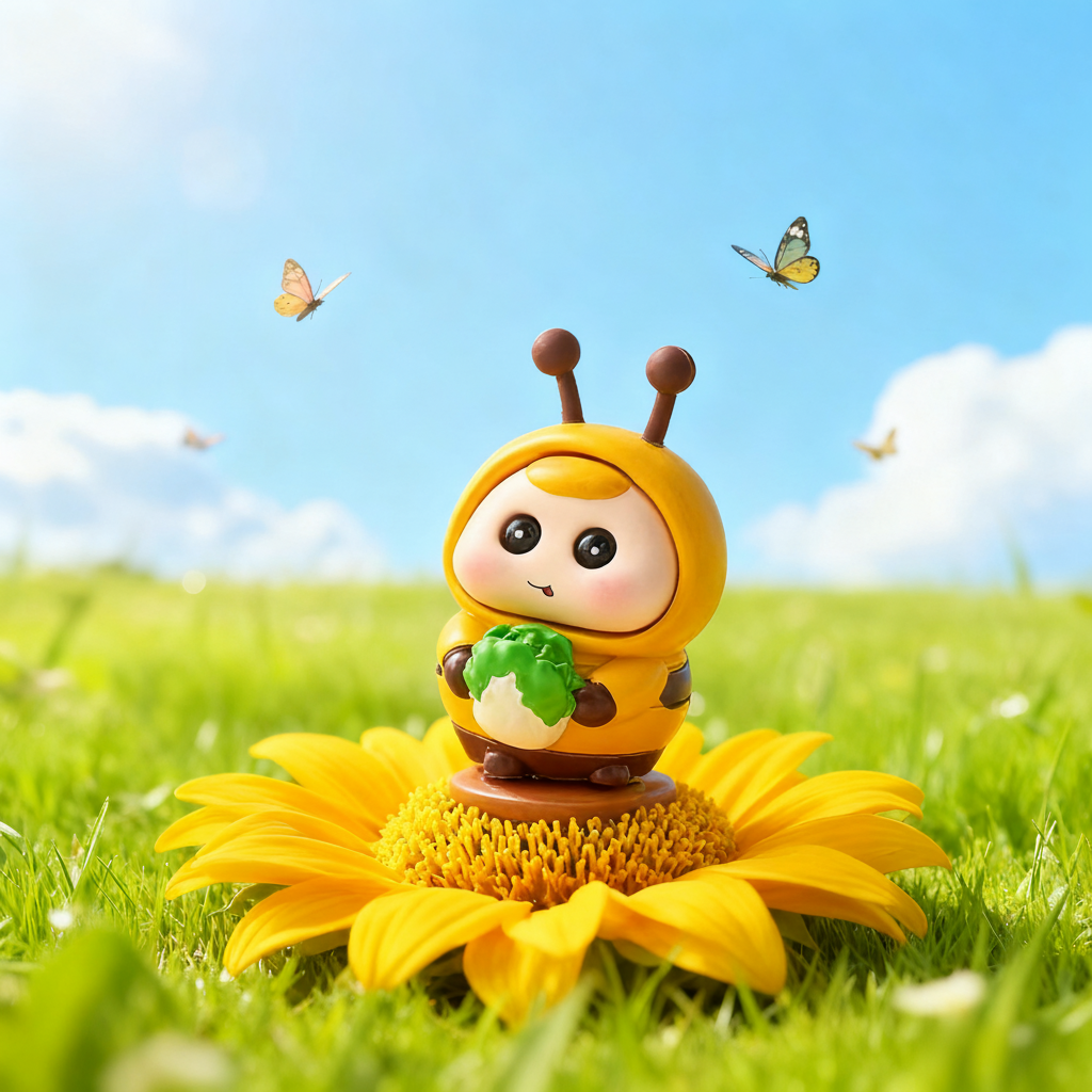 卡通蜜蜂毛绒挂件桌面摆件