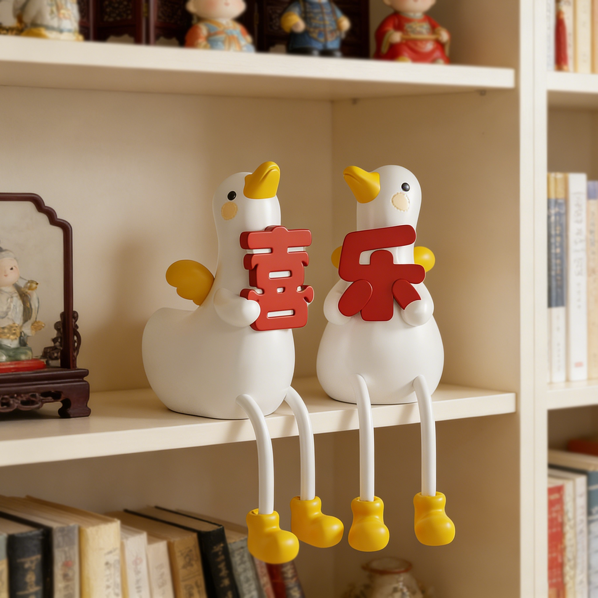 客厅玄关置物架洞洞板吊脚娃娃摆件装饰品电视柜墙上创意可爱家居