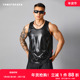 新款 背心复古高弹仿皮柔软时尚 休闲百搭潮流无袖 TOMATOPAPA夏季 衫