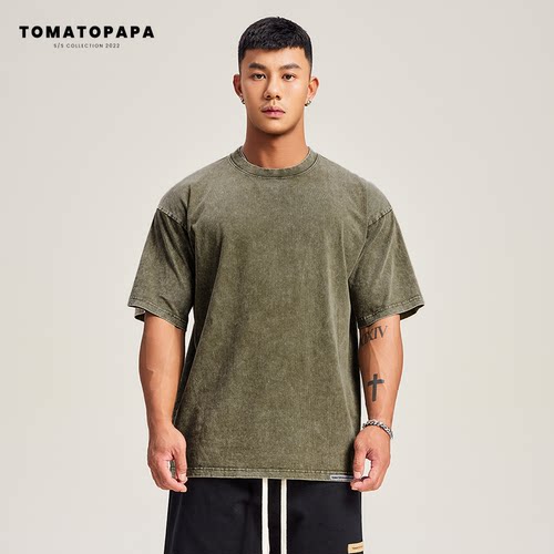 tomatopapa短袖运动青年宽松水洗