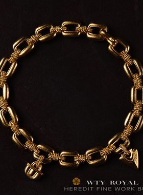 造办处细工足金缠绕麻花手链