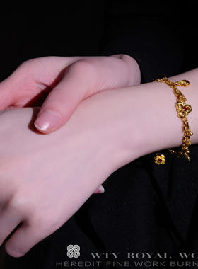 梧桐雨造办处细工足金琉光花映手链