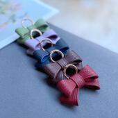 真皮手工时尚 饰品配饰原创ins潮包包挂饰蝴蝶结挂饰汽车钥匙扣