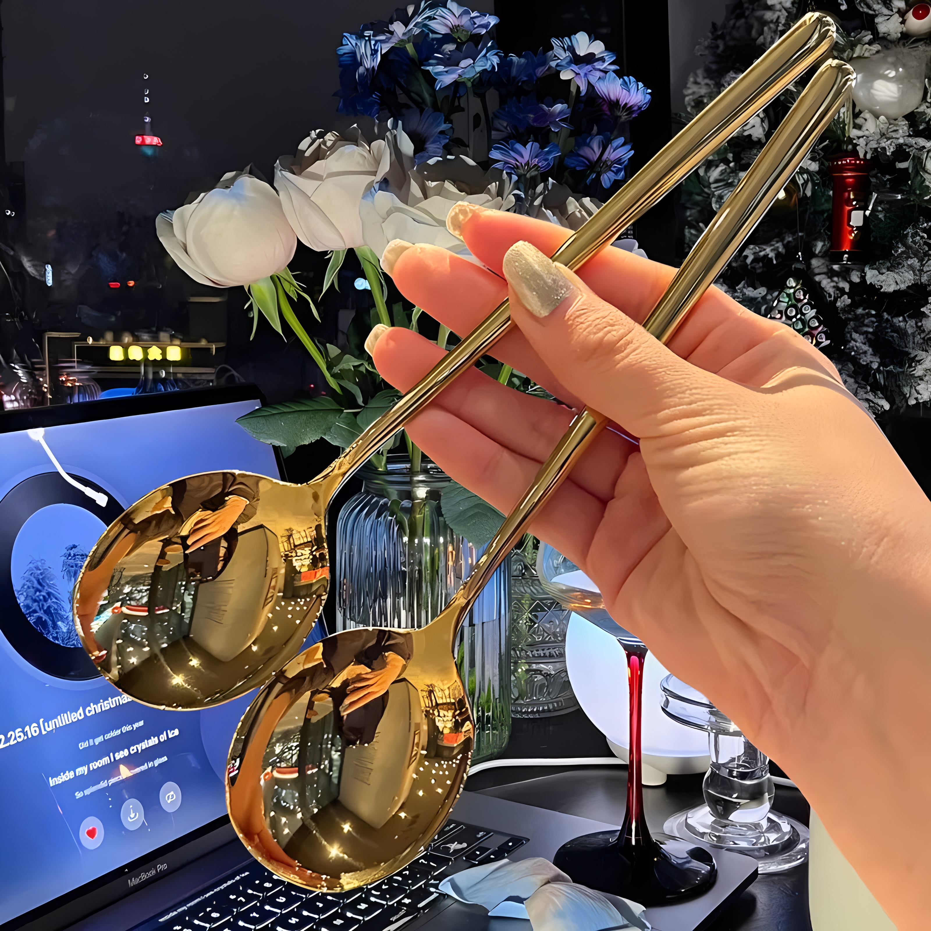 304特厚韩式圆勺长柄吃饭喝汤勺