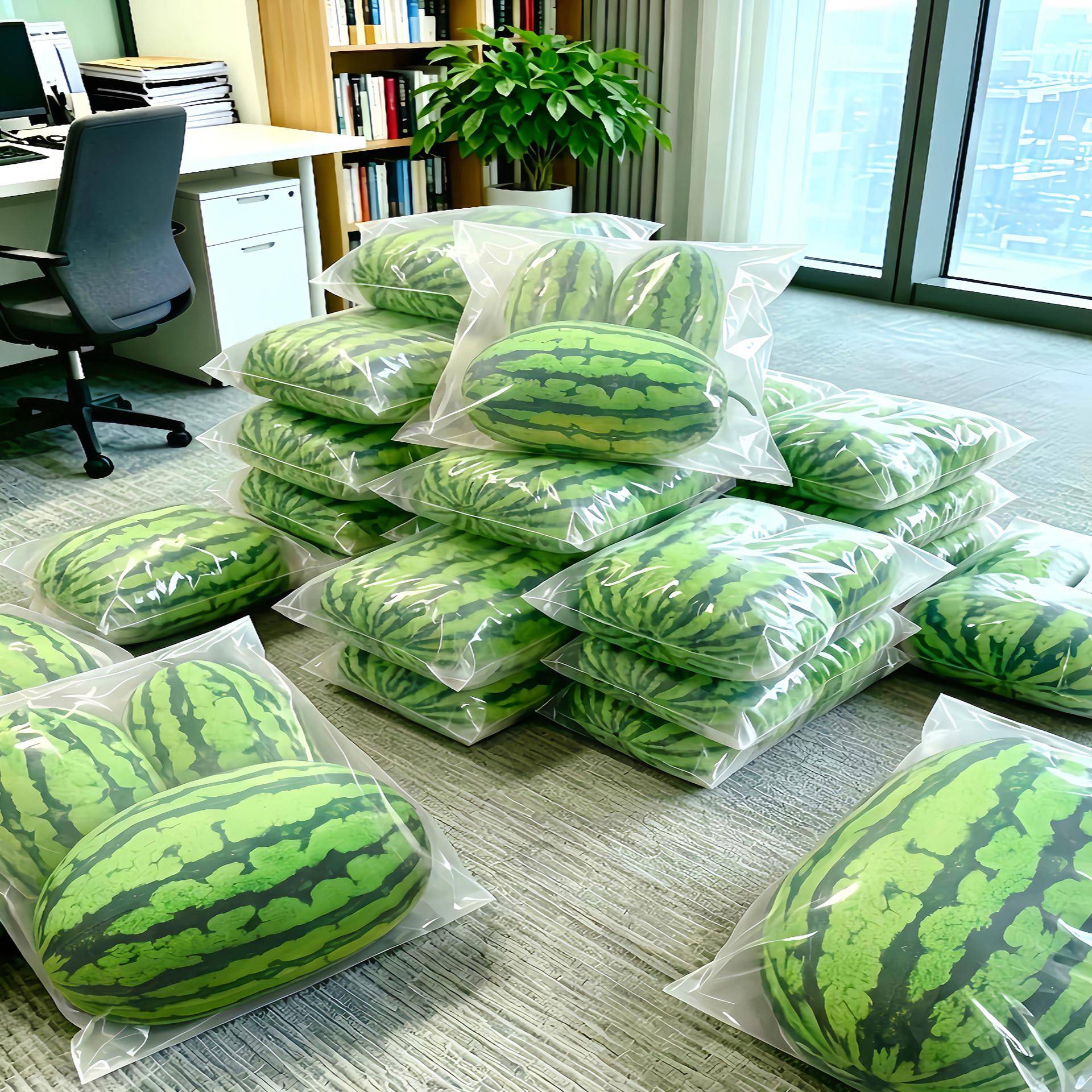 西瓜抱枕仿真沙发客厅靠垫可爱靠背午睡水果夏天玩偶公仔礼物装饰