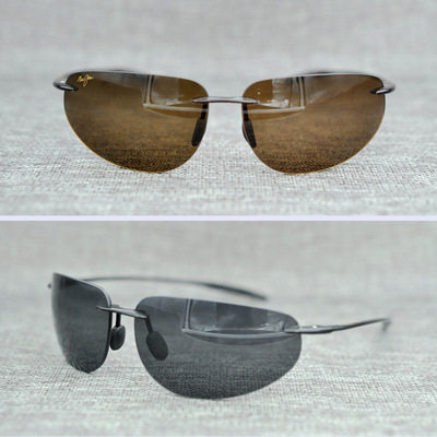 运动品牌maui款超轻无框运动太阳墨镜男女个性同款复古圆形mj424