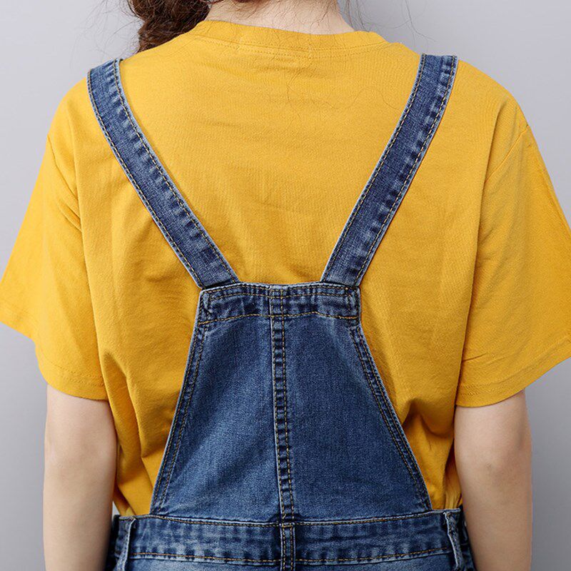 少女学生牛仔七分裤中裤夏季新款吊带潮修身韩版背带马裤显瘦薄款|msdalam kategori Butik wanita / wanita, seluar jeans - dari Buy2taobao.com untuk memberikan perkhidmatan ejen Taobao profesional membeli