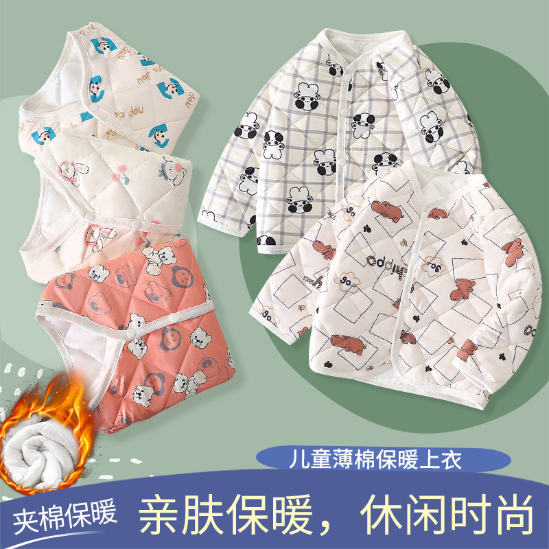 儿童秋冬棉袄内胆女宝宝秋冬外套保暖卡通内搭中小童韩版夹棉棉服
