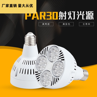 40W高亮款PAR30射灯光源 展厅聚光白色灯泡风扇散热射灯 led单灯