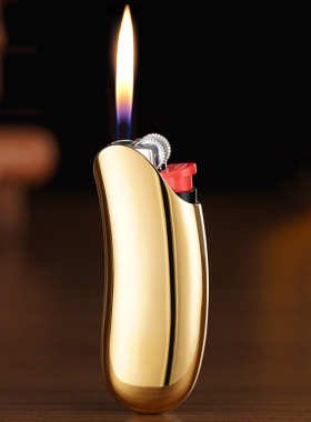 BIC比克J5滑轮打火机金属外壳保护套迷你便式携耐摔防爆高档家用