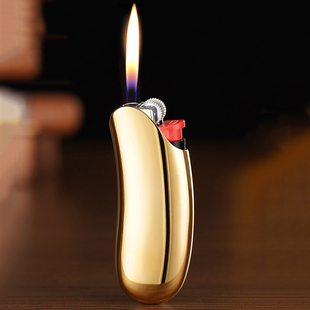 BIC比克J5滑轮打火机金属外壳保护套迷你便式携耐摔防爆高档家用