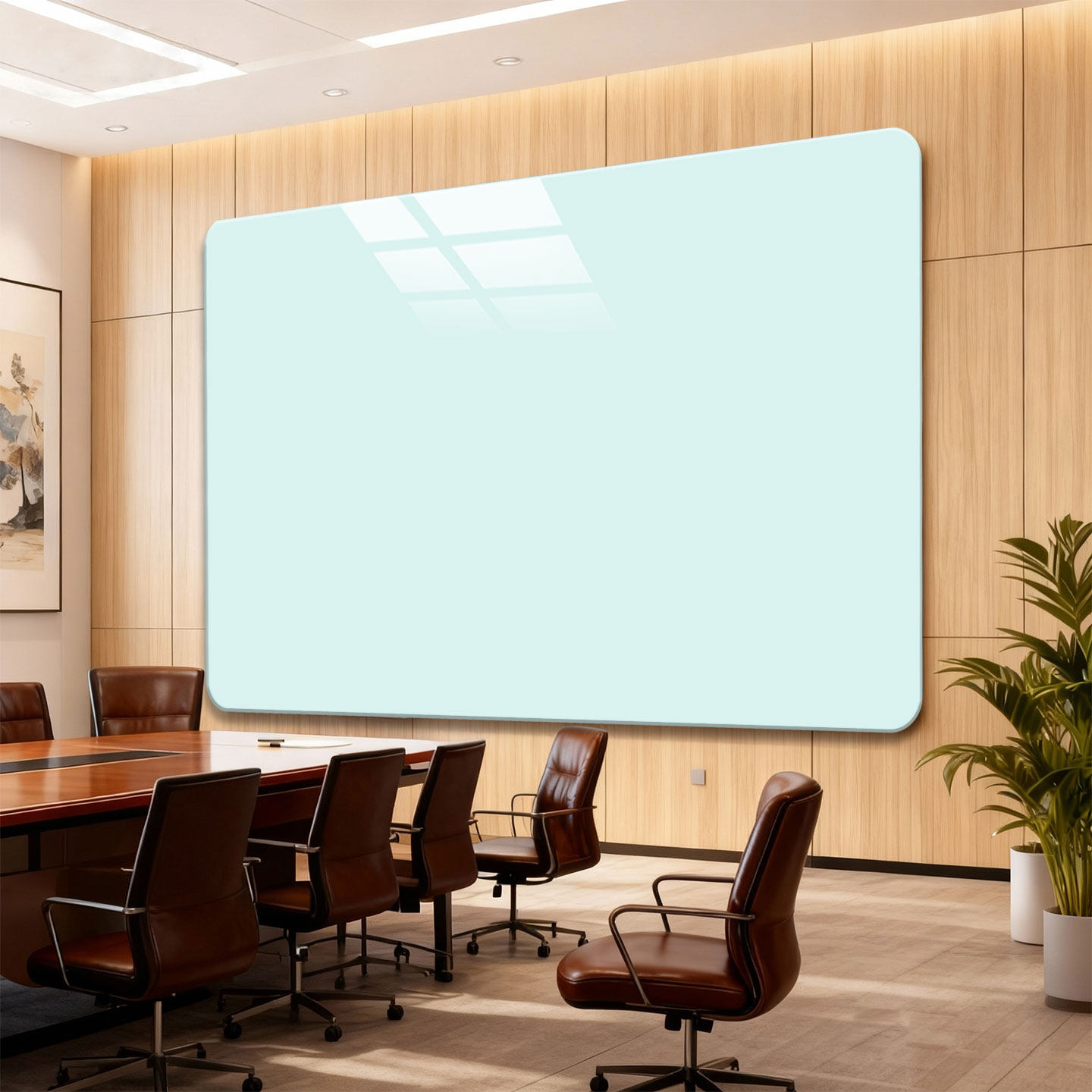 齐富办公磁性钢化玻璃白板可定制