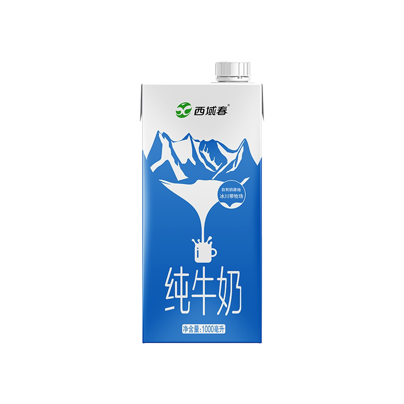 新疆西域春纯牛奶1L大盒天山牧纯牛奶