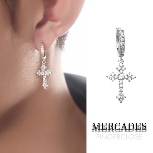 钛钢美式锆石男欧美风耳钉