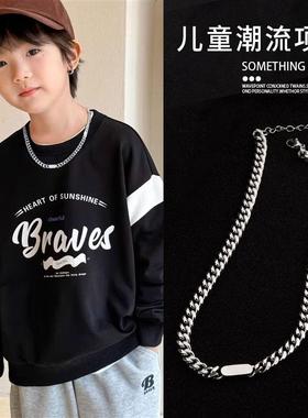 儿童项链潮古巴链高级感