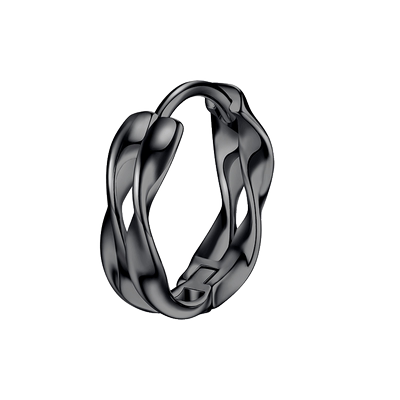 纯银耳环男个性单只双环女潮流个