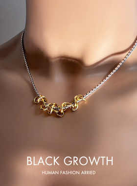 金银撞色项链高级感不掉色