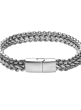 男钛钢双层不掉色手链