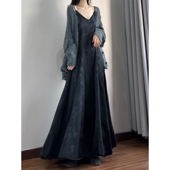 醋酸缎面鱼尾长裙 宽松显瘦外穿连衣裙 读衣术新中式 吊带裙高级感