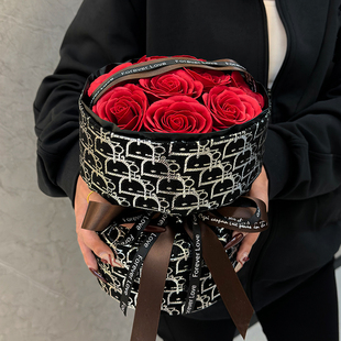 永生花玫瑰花仿真花小香风花束生日礼物送女友闺蜜高级感香皂花束