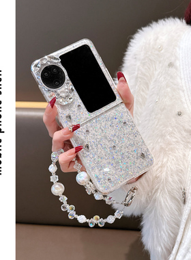 ins风银河星尘适用OPPOfindN3flip手机壳新款findn3flip网红同款高级链条2025折叠屏保护壳N2flip斜挎绳女款