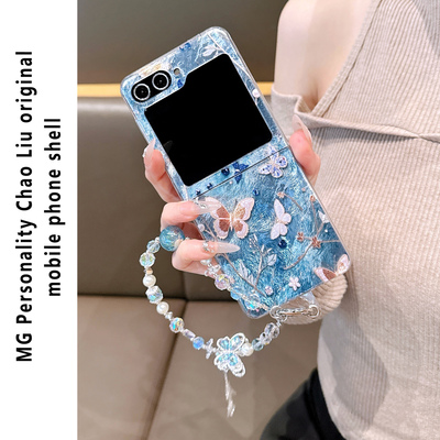 ins风个性蝴蝶油画三星手机壳