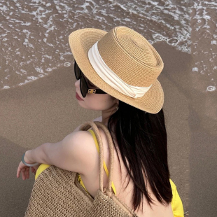 2026新款草帽女夏大檐法式田园风防晒遮阳海边沙滩编织拉菲凉帽男