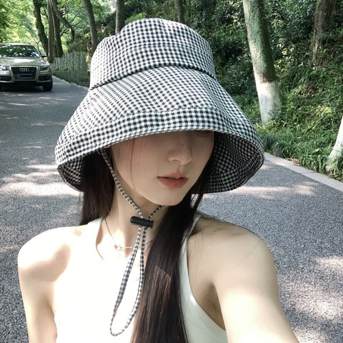 防晒遮阳渔夫帽女夏大檐防紫外线