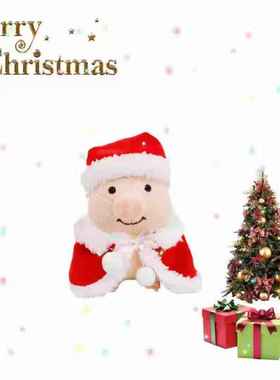 ins软萌网红同款圣诞小猪毛绒公仔挂件pton日系圣诞帽小粉猪玩偶