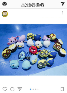 ins软萌小黄人唐老鸭毛绒公仔发绳日本ufufy云朵史迪仔毛绒发饰