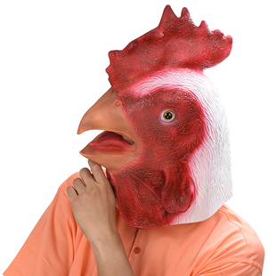 鸡你太美头套动物公鸡你太美恶搞cos头套动物大公鸡头套抖音同款