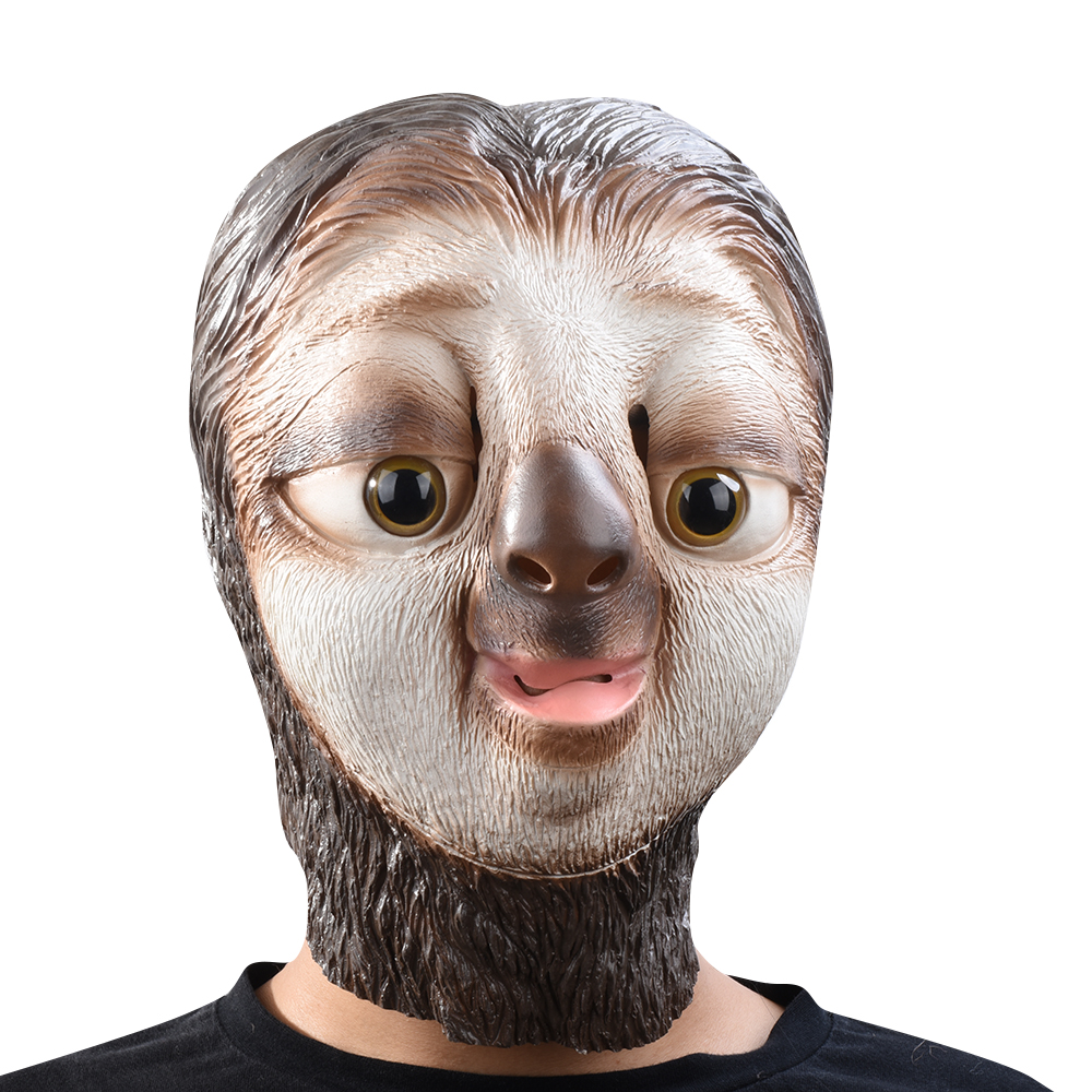 疯狂动物城zootopia闪电树懒面具 卡通动物头套COS整蛊演出派对